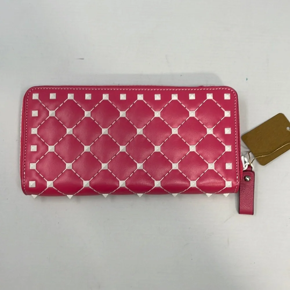 Valentino Garavani Rockstud Pink Wallet - Picture 2 of 12